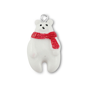 Hangers van resin polarbear White-red