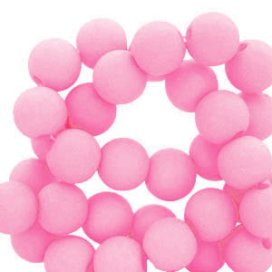 8 mm kralen van acryl Pink