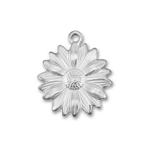Bedels van Stainless steel Roestvrij staal (RVS) flower Silver