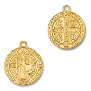 Bedels van Stainless steel Roestvrij staal (RVS) round religious Gold
