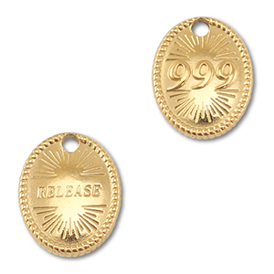 BY31&reg; Bedel van Stainless steel Roestvrijstaal (RVS) angelnumbers 999 / release Gold