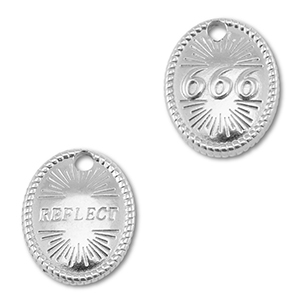 BY31&reg; Bedel van Stainless steel Roestvrijstaal (RVS) angelnumbers 666 / reflect Silver