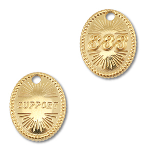 BY31&reg; Bedel van Stainless steel Roestvrijstaal (RVS) angelnumbers 333 / support Gold