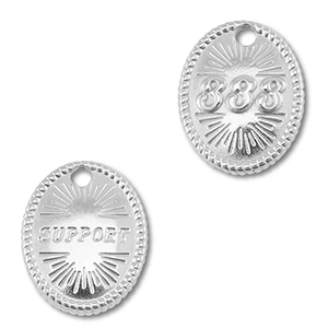 BY31&reg; Bedel van Stainless steel Roestvrijstaal (RVS) angelnumbers 333 / support Silver