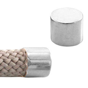 Metaal DQ eindkap &Oslash;10mm Antiek zilver (nikkelvrij)
