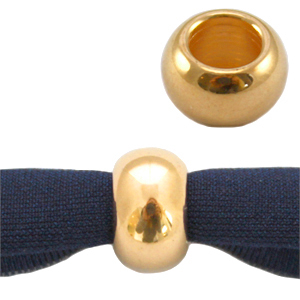 DQ metalen kraal 9mm Goud (nikkelvrij)