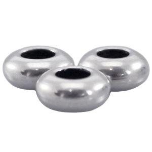 Kraal van DQ metaal 7x3mm Antiek zilver (nikkelvrij)