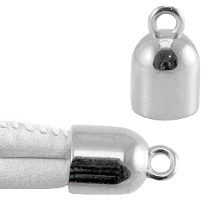 Eindkapje met oog DQ metaal Antiek zilver (nikkelvrij)