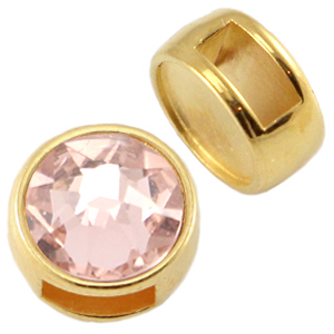 Metaal DQ schuiver voor SS34 flatback en 7mm cabochon Goud (nikkelvrij)