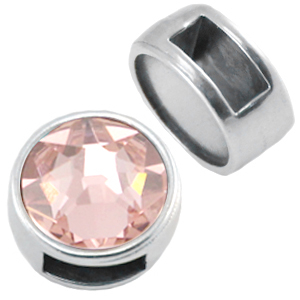 Metaal DQ schuiver voor SS34 flatback en 7mm cabochon Antiek zilver