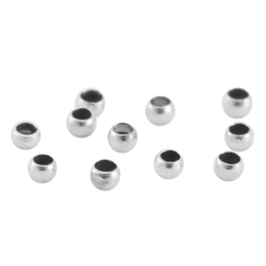 DQ metalen knijpkraal 2.5mm Antiek zilver (nikkelvrij)