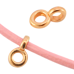 DQ metalen hanger met oog &Oslash;2.2mm Ros&eacute; goud (nikkelvrij)