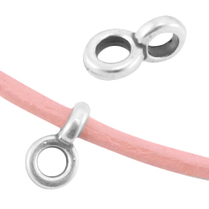DQ metalen hanger met oog &Oslash;2.2mm Antiek zilver (nikkelvrij)