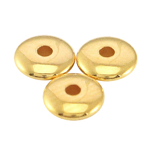 DQ metaal disc kraal 5x1.5mm Goud (nikkelvrij)