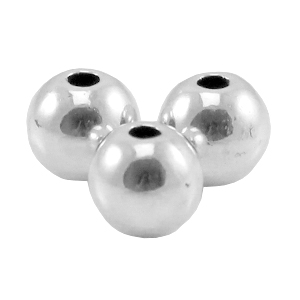 DQ metalen kraal 3mm Antiek zilver (nikkelvrij)
