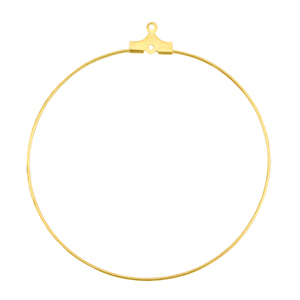 Metaal onderdelen DQ creolen oorring hangers 50mm Goud (nikkelvrij)