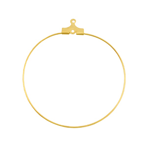 Metaal onderdelen DQ creolen oorring hangers 40mm Goud (nikkelvrij)