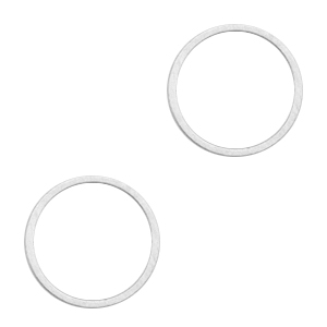 Metaal onderdelen DQ dichte ring 15mm Antiek zilver (nikkelvrij)