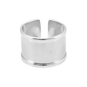 Metaal onderdelen DQ basis ring (voor 10mm koord/leer) Antiek zilver (nikkelvrij)