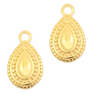 Metaal bedels DQ druppel Goud (nikkelvrij)