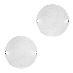 DQ metaal voor ImpressArt Tussenstuk rond 15mm Antiek Zilver (nikkelvrij)