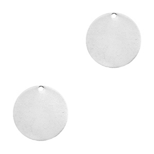 DQ metaal voor ImpressArt Bedel rond 12mm Antiek zilver (nikkelvrij)