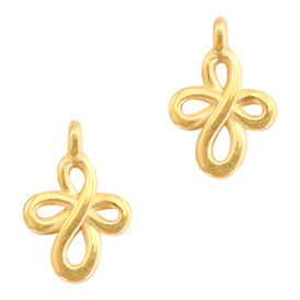 Metaal bedels DQ double infinity Goud (nikkelvrij)