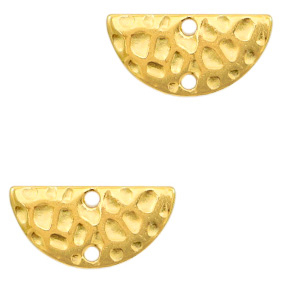 Metaal bedels DQ tussenstuk halve cirkel Goud (nikkelvrij)