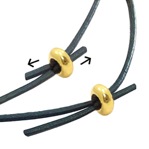 Bead stopper DQ metaal 8x4mm Goud (nikkelvrij)