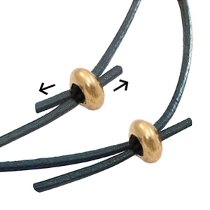 Bead stopper DQ metaal 8x4mm Antiek brons (nikkelvrij)