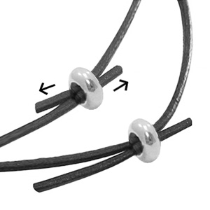 Bead stopper DQ metaal 8x4mm Antiek zilver (nikkelvrij)