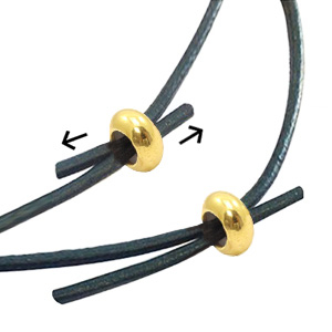 Bead stopper DQ metaal 7x3mm Goud (nikkelvrij)