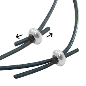 Bead stopper DQ metaal 7x3mm Antiek zilver (nikkelvrij)