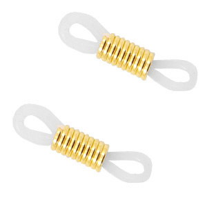 Brillen koord eindje Transparent-gold