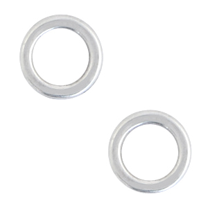 Metaal onderdelen DQ ring 6mm Antiek zilver (nikkelvrij)