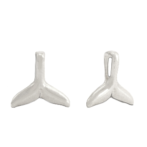 Metaal bedels DQ walvis staart Antiek zilver (nikkelvrij)