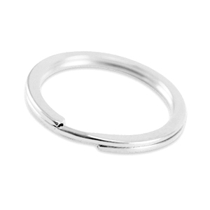 Metaal onderdelen DQ sleutelhanger ring 25mm Antiek zilver (nikkelvrij)