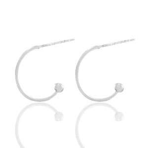 Metaal onderdelen DQ creolen 16mm Antiek zilver (nikkelvrij)