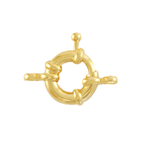 Metaal onderdelen DQ boeislot 11mm met oogjes Goud (nikkelvrij)