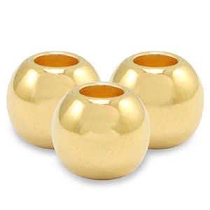 Metaal kralen DQ 8mm Goud (nikkelvrij)