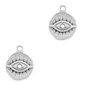 Metaal bedels DQ Eye of Providence Antiek zilver (nikkelvrij)