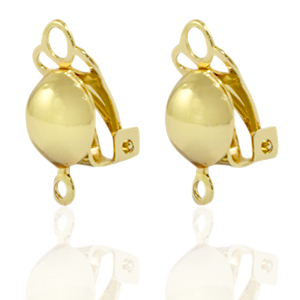 Metaal onderdelen DQ clip oorbellen Goud (nikkelvrij)