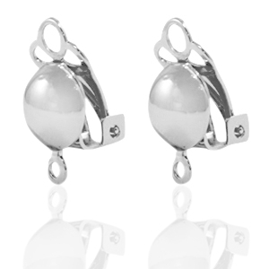 Metaal onderdelen DQ clip oorbellen Antiek zilver (nikkelvrij)