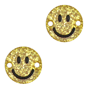 Tussenstukken Plexx smiley Gold glitter