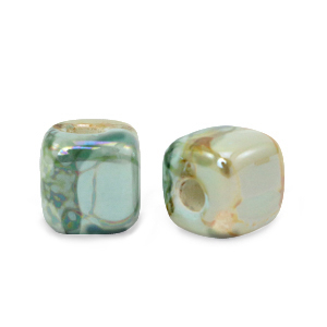 Grieks keramiek DQ cubes 7mm Turquoise
