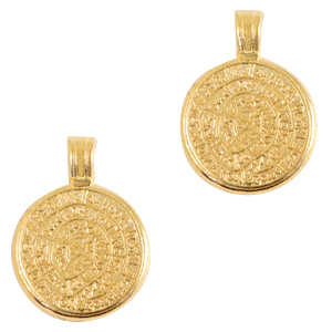 Metaal bedels DQ disc van Festos 16mm Goud (nikkelvrij)