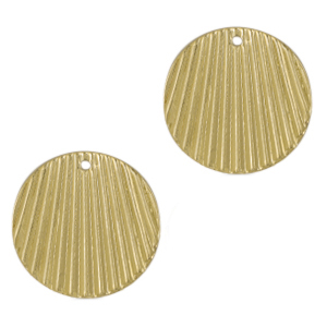 Metaal bedels DQ 21mm Goud (nikkelvrij)