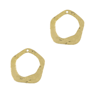 Metaal bedels DQ irregular Goud (nikkelvrij)