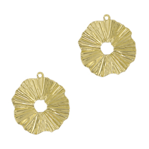 Metaal bedels DQ irregular 18mm Goud (nikkelvrij)