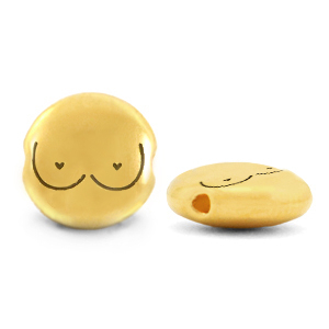 Metaal kralen DQ breasts Goud (nikkelvrij)